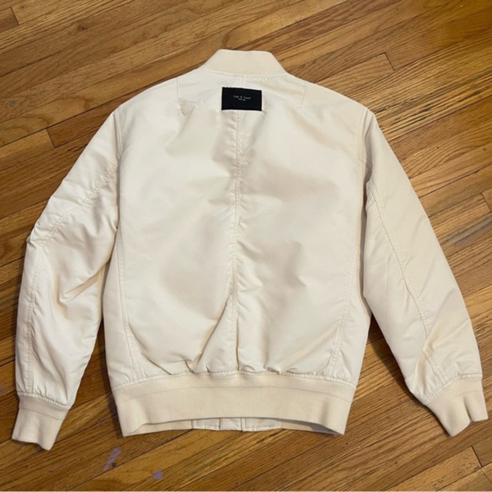 Rag & Bone Off-White Bomber Jacket - Picture 3 of 7